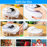 Electric Fly Trap Fly Trap Pest Device Gnat Flying Insect Trap Automatic Indoor Fly Trap Fly Catcher Pest Control Traps Pest Reject Control Catcher Insect Repellents Tools for Patios Ranch (2 Pcs)