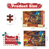 Pukamam Advent Calendar 2024 Jigsaw Puzzle 1008 Pieces Puzzle 24 Days Christmas Countdown Calendars for Kids Adults