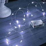 Dazzle Bright Fairy Lights Battery Operated, 4 Pack Total 80FT 240LED Silver Wire Waterproof Battery Operated String Lights, Christmas Decorations for Indoor Outdoor Bedroom Yard Decor, White