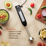 Powerful Immersion Blender, Electric Hand Blender 500 Watt with Turbo Mode, Detachable Base. Handheld Kitchen Gadget Blender Stick for Soup, Smoothie, Puree, Baby Food, 304 Stainless Steel Blades