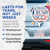 (2 Pack) Trump Vance 2024 Magnets - Trump for President 2024-2024 Election - 5 Inches On Longest Side - Premium Magnet - for Cars, Trucks, Skateboards, Laptops - Made in USA - TM003