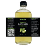 GreenIVe - 100% Pure Castor Oil GLASS - Cold Pressed - Hexane Free - Exclusively on Amazon (16 Ounce)