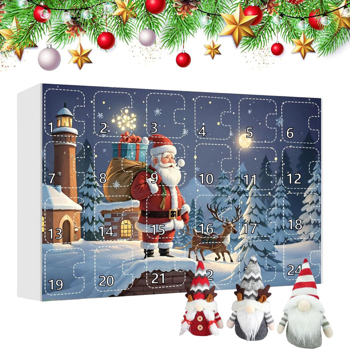 Christmas Gnome Advent Calendar 2024, Gnome Advent Calendar 2024 Adult Kids, Christmas Gnome Advent Calendar 2024 With Collectible Gnome Plush Dolls Toy, 24 Day Christmas Gnome Advent Calendar