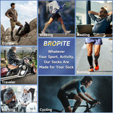 bropite Zipper Compression Socks Women & Men - 2Pairs Calf Knee High 15-20mmHg Closed Toe Compression Stocking