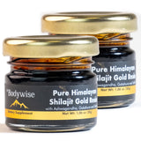 Be Bodywise Pure Himalayan Shilajit Resin Gold - Pack of 2 I Lab Tested I Ashwagandha, Gokshura I Fulvic Acid & Trace Minerals I for Men & Women | Zero Sugar I 100% Organic & Natural I 60 gm.