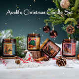 Christmas Candle Set | 4Pack Christmas Scented Candle Holiday Candle Gifts - Soy Candles Home Scented, Christmas Gift for Women and Men - Christmas Scents of Christmas Tree/Spice/Cookies/EVE