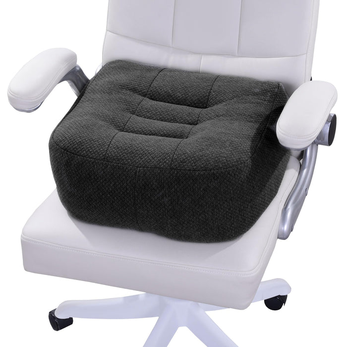 HOMBYS Extra Thick Chair Cushions for Office,5 in Breathable Adult Booster Seat for Car,Car Seat Cushion to Raise Seat Height,Shredded Memory Foam Desk Chair Cushion for Long Sitting,Black