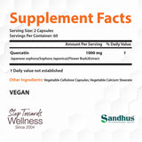 Sandhu's Quercetin 1000mg Per Serving 120 Count Vegetarian Capsules Bioflavonoids Supplement Supports Immune, Cardiovascular & Respiratory Health | Made in USA