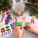 Hiboom 30 Pcs Advent Wreath Craft for Kids Christmas Wreath Kit Advent Candle Holder Stand Christmas Crafts for Kids Toddler Fun Home Activities Advent Christmas DIY Supplies