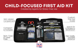 Portable First Aid Kit for Kids with CPR Shield - Ideal for Home, Car, School, Camping, and as a Travel First aid kit. Latex-Free Bandages – Children First Aid Guide by The Life Safety Pro