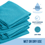 GREEN LIFESTYLE Microfiber Cleaning Cloth 50 Pack, Borderless Microfiber Towels Cleaning, Rags for Cleaning, Car Microfiber Towel, Drying Towels for Сars, Car Wash Towels (11.5" x 11.5", Multicolor)