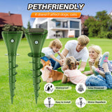 Mole Repellent Solar Powered, Sonic Mole Repellent Mole Trap for Lawns, Screw Gopher Snake Groundhog Vole Trap Outdoor with 3 Vibration Modes Anti-Adapt, Quiet, Chemical Free Mole Stakes,8pcs