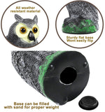 Galashield Owl Decoy | Plastic Owls to Scare Birds Away | Owl Statue for Garden & Outdoors - Pack of 3