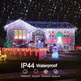 White Christmas Lights Outdoor, 66ft 640 LED Icicle Lights for Outside House with Connectable Clear Wire 8 Modes Timer, Plug in Waterproof for Home Holiday Eaves Yard Roof Party Room Indoor Decoration