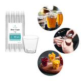 Craft And Party, 1oz 500 pcs Premium Clear Shot Glasses. Disposable Clear Cups for Wine Tasting, Vodka, Whiskey, jelly shot, sample Cups For Party and Gathering. (500, 1oz)