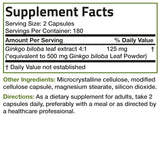 Bronson Ginkgo Biloba Extra Supports Brain Function & Memory Support, 360 Vegetarian Capsules