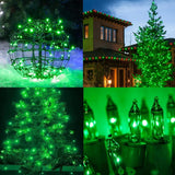 Dazzle Bright St. Patrick's Day Lights, 2 Pack Total 32FT 100LED Clear Mini String Lights Waterproof with 8 Modes for Christmas Indoor Outdoor Yard Holiday Wedding Decorations, Battery Operated