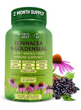 Echinacea Goldenseal Capsules - 10 in 1 Immune Support Supplement - 1455mg - Vegan Echinacea Capsules Supplement Made With Organic Whole Foods - Herbal Immune System Support - 1 Month Supply