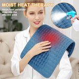 Heating Pad-Electric Heating Pads for Back,Neck,Abdomen,Moist Heated Pad for Shoulder,Knee,Hot Pad for Pain Relieve,Dry&Moist Heat & Auto Shut Off(Blue, 12''×24'')