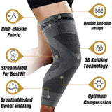 NEENCA Compression Leg Sleeve - Long Knee Sleeve, Ultra-thin Leg Sleeve with Graphene Ions Infused Fabric for Knee Pain Relief, Swelling, Arthritis, Poor Circulation, Runner, Sports - FSA/HSA Approved