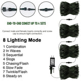 TW SHINE Christmas Lights, 400 LED 132FT Outdoor Christmas Lights Plug in with 8 Modes, Waterproof Christmas Lights Outdoor, Indoor Xmas Decorations for Party Yard House Decor, Warm White