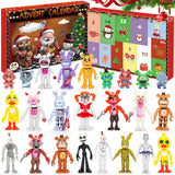 2024 Christmas Advent Calendar Five Night Figures Toys for Kids, 24-Days Christmas Countdown Calendar Gift Horror Game Action Figures Set, Movable Joints Collectible Toys Set for Boy Girl