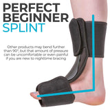 BraceAbility Dorsal Night Splint | Plantar Fasciitis Pain Relief, Foot Drop Brace for Sleeping, and Achilles Tendon Stretcher Boot for Nighttime Ankle Dorsiflexion (L/XL)