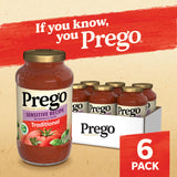 Prego Traditional Sensitive Recipe Low FODMAP Pasta Sauce, 23.75 Oz Jar (Case of 6)