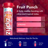 Zipfizz Daily Energy Drink Powder, Fruit Punch, 20 Pack 3-in-1 Sustained Energy, Rapid Hydration, and Essential Vitamins Sugar-Free Electrolyte Powder Contains Vitamin B-12 & Antioxidants