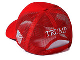 Trump 2024 45-47 MAGA Trucker Hat Make America Great Again Slogan with USA Flag Adjustable Baseball Cap Mesh Snap(2pcs Red MAGA Hat)