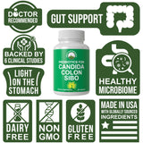 Probiotics for Candida, Colon Cleanse, IBS, and SIBO Support. Doctor Recommended Proprietary Microbiome Reset Probiotic Supplement. Gut Health and Overgrowth Treatment Capsules for Women & Men