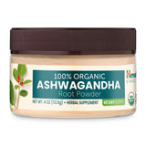 Himalaya 100% USDA Certified Organic Ashwagandha Root Powder Herbal Supplement, Supports Relaxation, Stress Relief, Energy, Occasional Sleeplessness, Non-GMO, Vegan, Flavorless, 4 Oz, 45 Day Supply