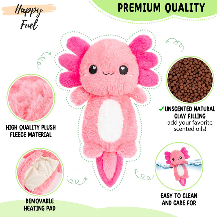 Axolotl Microwavable Unscented Heating Pad for Women and Kids- Cute So