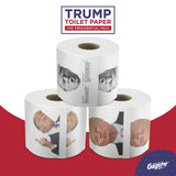 Gagster Donald Trump Toilet Paper Roll - 3 Ply Funny Novelty Gag, 200 Sheets Per Roll, Prank Gift for Adults, Presidential Pack (2 rolls with trump images, 1 roll with trumps funniest tweets) 3-pack