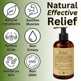 Relief Arnica Massage Oil for Massage Therapy & Home Use Therapeutic Massaging Oil Great for Lymphatic Drainage, Sore Muscles & Joints. All Natural with Arnica Montana & Lemongrass Essential Oil