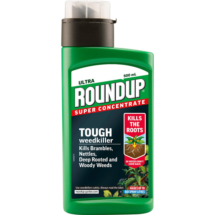 Roundup Ultra, Tough Weedkiller, Concentrate Liquid, 500 ml