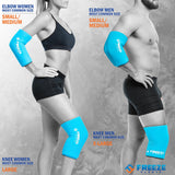 FreezeSleeve 2 Pack Ice & Heat Therapy Sleeve- Reusable, Flexible Gel Hot/Cold Pack, 360 Coverage for Knee, Elbow, Ankle, Wrist- Small/Medium, Turquoise