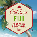 Old Spice Fiji 2-in-1 Shampoo and Conditioner Set for Men, Coconut & Tropical Wood Scent, Get Up To 80% Fuller-Looking Hair, Barbershop Quality, Fresh & Clean Hair, 21.9 Fl Oz Each, 2 Pack