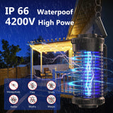 Bug Zapper,Solar Mosquito Zapper Outdoor & Indoor, Cordless Rechargeable Mosquito Trap, Mosquito Killer lamp Electric Fly Zapper, Waterproof Insect Zapper for Home, Backyard, Patio,Garden (Black_1)