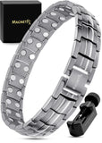 MagnetRX® Ultra Strength Magnetic Bracelet - Effective Stainless Steel Magnetic Bracelets for Men - Adjustable Bracelet Length with Sizing Tool for Perfect Fit (Gunmetal)