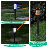 2 Pcs Solar Bug Zapper Outdoor Waterproof LED Solar Mosquito Zapper Outdoor Solar Powered Mosquito Killer Light Lamp for Indoor and Outdoor Use