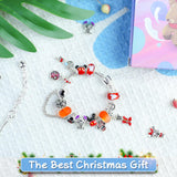 SWIND 2024 Christmas Advent Calendar 24 Day Xmas with 2 Bracelet & 22 Unique Jewelry Charms DIY Bracelet Set Christmas Countdown Calendar Gift for Daughter, Niece, Granddaughter