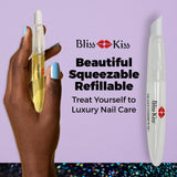 Bliss Kiss Refillable Empty Squeeze Cuticle Pens, perfect for holding Simply Pure Nail & Cuticle Oil - 3 Pack