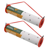 Ruralty Fly Tape Trap - 30ft Horizontal or Vertical Hanging Adhesive Indoor and Outdoor 2 Pack Insect Fly Trap Ribbon Roll