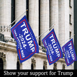 2024 Trump Flag for Take America Back, 3x5 Ft Polyester Banner with Brass Grommets Outdoor, Decoration Premium Presidential Election Banner 100D Polyester, UV Protection, 2 flags Made in USA