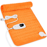 Heating Pad-Electric Heating Pads for Back,Neck,Abdomen,Moist Heated Pad for Shoulder,knee,Hot Pad for Arms and Legs,Dry&Moist Heat & Auto Shut Off(Orange, 12''×24'')