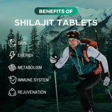 Himalayan Shilajit Tablets – 30,000 mg, Organic with Fulvic Acid & Trace Minerals – 60 Count