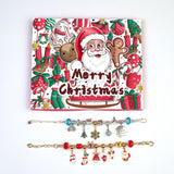 Christmas Advent Calendar Bracelet 24 Days Christmas Countdown Calendar Bracelets Set DIY Jewelry Making Kit 2024 Christmas New Year Birthday Gift