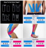 Extra Wide Kinesiology Tape | Water Resistant | for Pain | Back Pain | Knee Pain | Shoulder Pain and Muscle Support | Latex Free | Supports Muscles and Joints | 4 inches x 16.4 Feet |