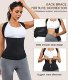 URSEXYLY Women Back Braces Posture Corrector Waist Trainer Vests Tummy Control Body Shapers for Spinal Neck Shoulder and Upper Back Support (XL, Black)